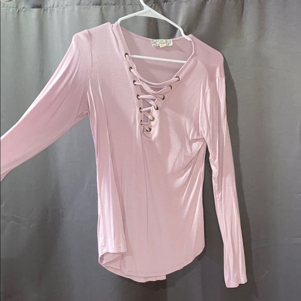 Light Purple Tie Up Long Sleeve💜